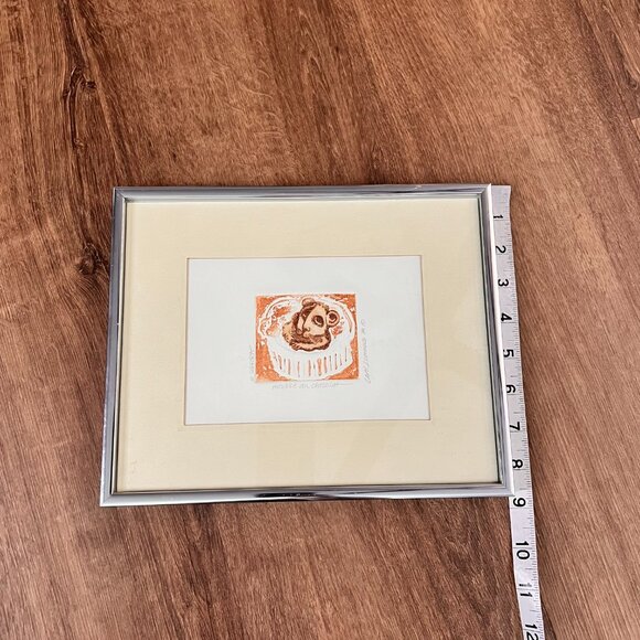 Original Carol Lummus Print Mousse Au Chocolat Embossed Mouse Etching Art 1981 - Picture 10 of 14